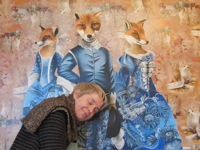 Meditation mit Katzen und Pinsel
